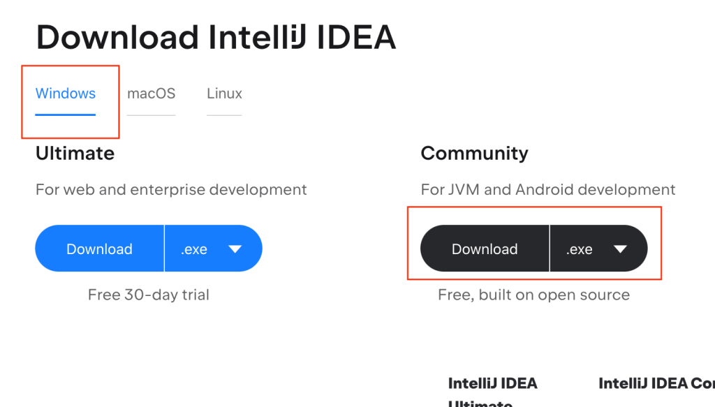 Fazendo download do IntelliJ