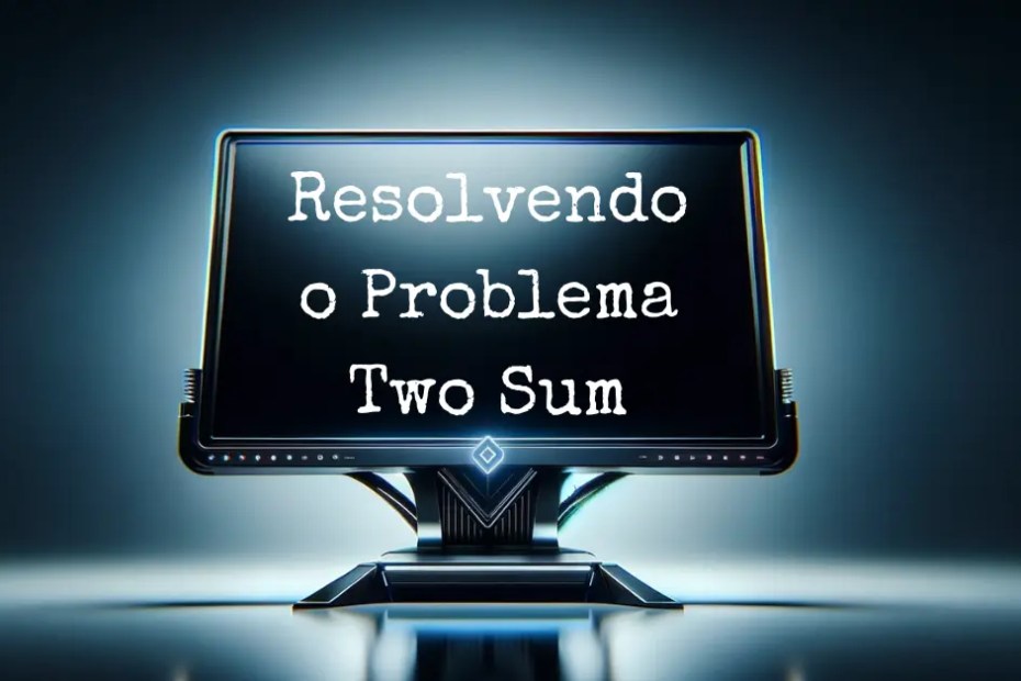 Monitor de computador moderno com tela preta, representando a solução do problema Two Sum.